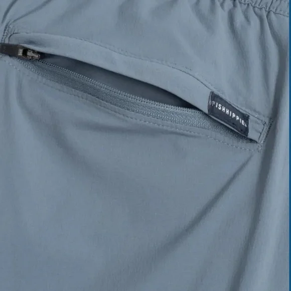NWT FISH HIPPIE VOLLEY SWIM TRUNK 8” GLEN BLUE - Picture 3 of 6